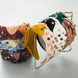 SIMPLE GEOMETRIC SQUARE COLORED DIAMOND HEADBAND_CWAHA2139