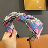 PASTORAL STYLE SMALL FLORAL KNOTTED WIDE HEADBAND_CWAHA1701