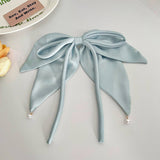 SOLID COLOR RIBBON BOW VERSATILE HAIRPINS_CWAHA1185