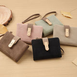 Short Womens Solid Color Folding Coin Purse_Cwab2340