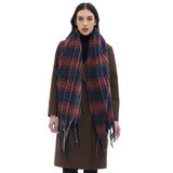 MIXED PLAID FRINGE SCARF UNISEX WINTER SHAWL_CWASC1282