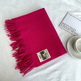 SOLID COLOR FAUX CASHMERE SCARF WINTER WRAP_CWASC2303