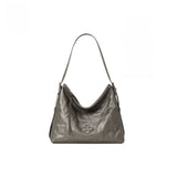 Vintage Ruched Tote Small Shoulder Leather Bag_Cwab5324