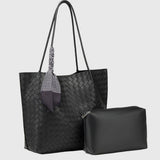 LARGE WOVEN TEXTURE TOTE BAG STYLISH ELEGANT_cWAB5117