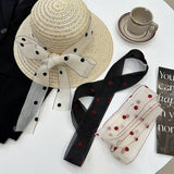 NEW POLKA DOT LACE SCARF HEADBAND_CWASC0719