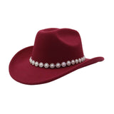 MEN WOMEN ETHNIC WOOL COWBOY FEDORA JAZZ HAT_CWAH04454