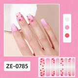 Valentine Pink Heart Lip Nail Stickers_Cwmm11217