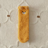 EMBROIDERED CARTOON BEAR LINT FREE SOCKS_CWMS0800