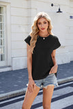 Solid Color Crew Neck Fashion Short-Sleeved Shirt