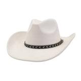 Unisex Western Suede Cowboy Fedorahat Ethnic Style_Cwah04398