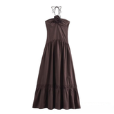 3D FLORAL STRAP DRESS FRENCH SUMMER STYLE_CWDMD5802