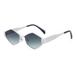 IRREGULAR METAL SUNGLASSES WITH WIDE TEMPLES_CWASG0594