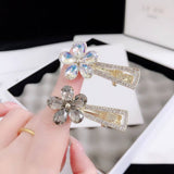 SHINY CRYSTAL FLOWER DIAMOND CLIP DUCKBILL CLIP_CWAHA4706