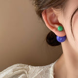 SWEET CANDY COLORED BALL NICHE EARRINGS_CWAJE2475