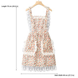 FLORAL LACE TRIM KITCHEN APRON FOR WOMEN_CWMM6594