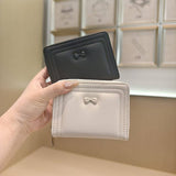 Cute Bow Zip Bifold Wallet For Women_Cwab06227