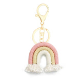 MACRAME RAINBOW KEYCHAIN BOHO CAR HANGING DECOR_CWAB5031