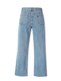Solid Color Wide Leg Straight Leg Denim Pants