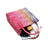 RETRO LARGE CAPACITY CROCODILE SHOULDER BAG_CWAB0925