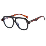 RETRO SPORTY DOUBLE BRIDGE COLORBLOCK SUNGLASSES_CWASG1197