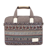 NEW ETHNIC PRINT CANVAS LAPTOP BAG_CWAB3320