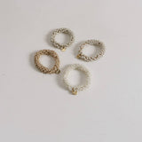 NEW CUTE PEARL HAIR TIE HIGH END ELASTIC BAND_CWAHA6764