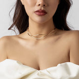 FASHIONABLE HIGH END CROSS OUTLINE NECKLACE_CWMM3185