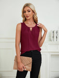 Solid Color Crew Neck Sleeveless Casual Vest