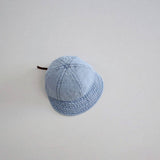 KIDS SIMPLE DENIM BASEBALL CAP SOFT BRIM SUN HAT CWAH2912