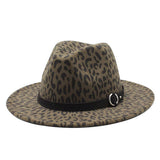 FASHION WOOL FELT HAT LEOPARD PRINT RETRO JAZZ HAT_CWAH2549