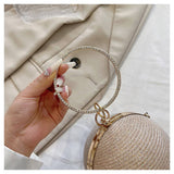 DIAMOND STUDDED SPHERICAL EVENING BAG CLUTCH _CWAB3247