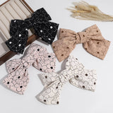SIMPLE AND ELEGANT FLOWER DOT BOW CLIP_CWAHA2301