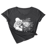 Trendy V-Neck Short Sleeve Shirt For Women