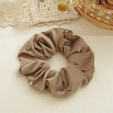BEADED LARGE INTESTINE HAIR RING SCRUNCHIES_CWAHA2881