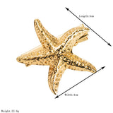 5PCS METAL STARFISH HAIR CLIPS BOLD BEACH STYLE_CWAHA6218