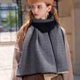 DOUBLE SIDED CRINKLE SCARF ELEGANT WINTER WRAP_CWASC0208