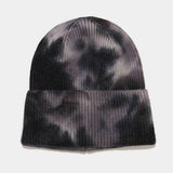 OUTDOOR WARM CURLED EDGE TIE DYE KNITTED HAT_CWAH1593