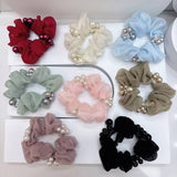 ELEGANT PEARL HAIR TIE CUTE PONYTAIL HOLDER_CWAHA6868