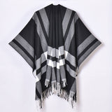 REVERSIBLE PLAID FAUX CASHMERE SCARF WINTER WRAP_CWASC0945