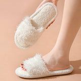 FASHIONABLE HOME CARTOON CURLY COTTON SLIPPERS_CWSHS0840