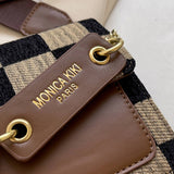 Trendy Checkered Pu Crossbody Bag For Women_Cwab1545