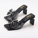 SEXY HIGH HEELS WITH BOW THICK HEEL AND SQUARE TOE_CWSHS0593