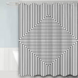 SIMPLE GEOMETRIC WATERPROOF SHOWER CURTAIN_CWMM1796