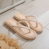 CASUAL EMBOSSED FLAT HEEL THONG SANDALS_CWSHS0719