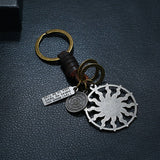 MENS VINTAGE BRAIDED COWHIDE KEYCHAIN_CWMM4790