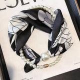 Ivory Pearl Magnetic Skinny Neck Scarf_Cwasc03933