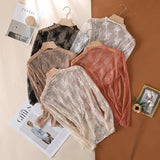 SEMI SHEER MESH LACE SEXY SLIM BOTTOMING SHIRT_CWTBLL2662