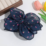 ELEGANT ARTISTIC FLOWER LOVE MESH BOW HAIRPIN_CWAHA2239