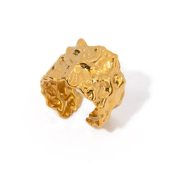 TEMPERAMENT IRREGULAR WIDE OPEN RING_CWAJE1782