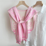 FLORAL KNIT SHAWL LIGHT CARDIGAN SCARF FOR WOMEN_CWASC0847